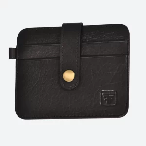 Slim Strap Card Holder – Black (RFID 🔒)